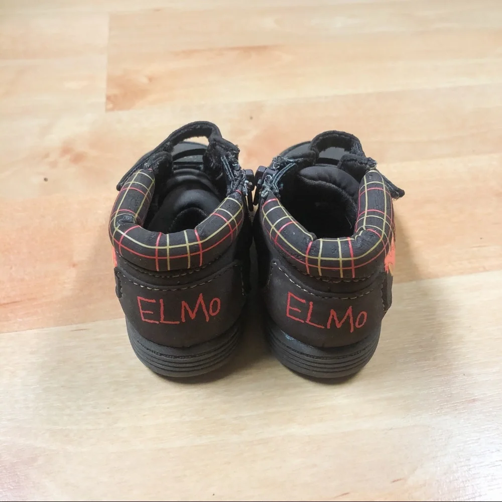 Vintage Sesame Street Toddler Brown & Red Elmo Graphic Sneakers Boys Size 5